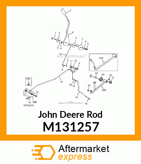 ROD, UPPER THROTTLE M131257