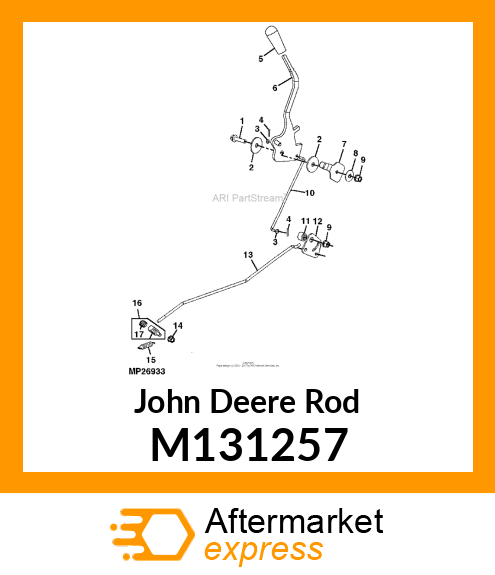 ROD, UPPER THROTTLE M131257