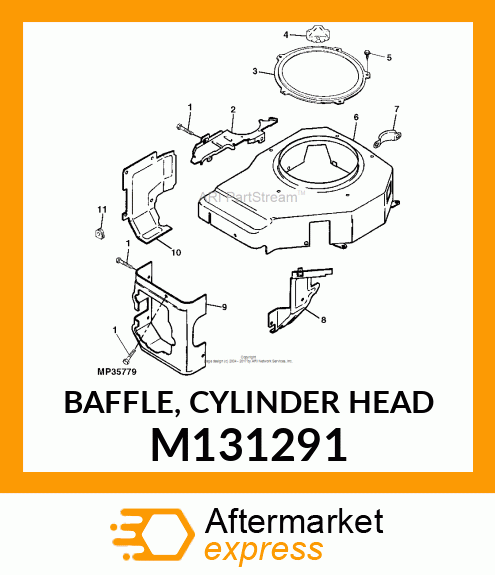 BAFFLE, CYLINDER HEAD M131291