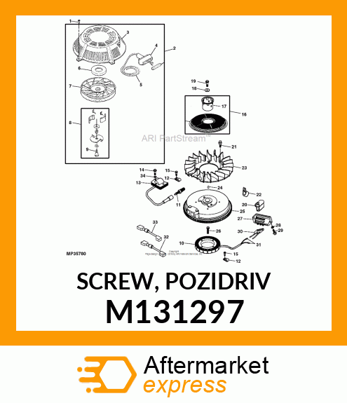 SCREW, POZIDRIV M131297