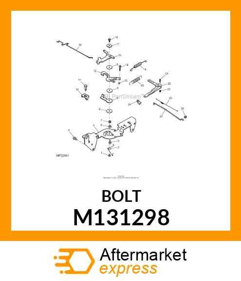 SCREW, HEX CAP M4X0.7X30 M131298