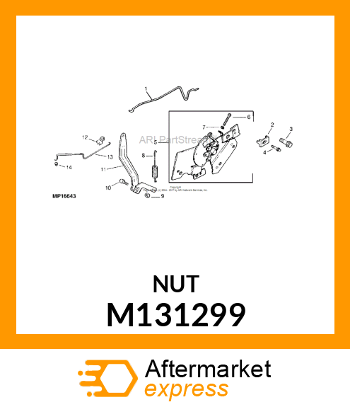 NUT, HEX M4 X 0.7 M131299