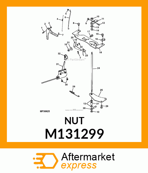 NUT, HEX M4 X 0.7 M131299