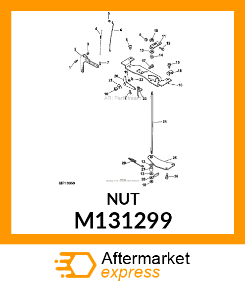 NUT, HEX M4 X 0.7 M131299