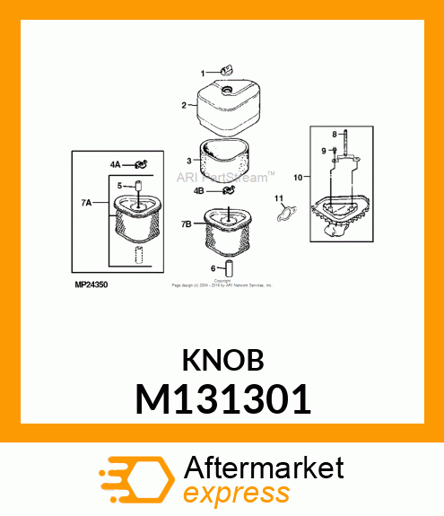 KNOB, AIR CLEANER COVER M131301