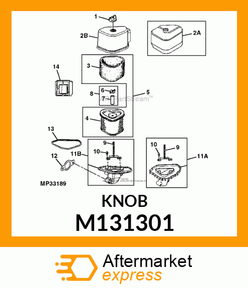 KNOB, AIR CLEANER COVER M131301