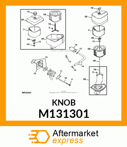 KNOB, AIR CLEANER COVER M131301