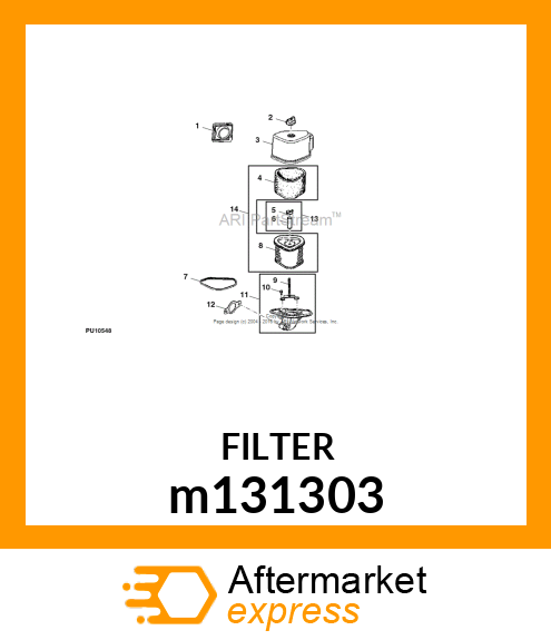 KIT,KOHLER AIRFILTER 16HP AND 17.5H m131303