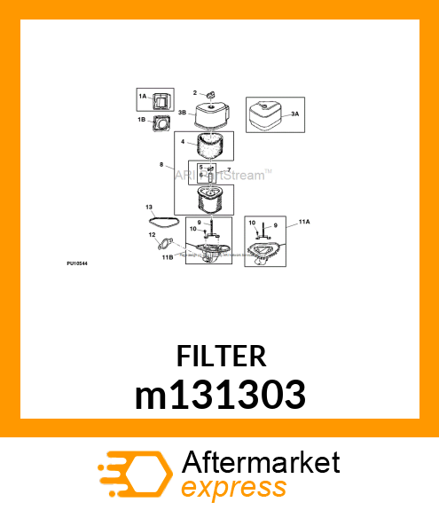 KIT,KOHLER AIRFILTER 16HP AND 17.5H m131303