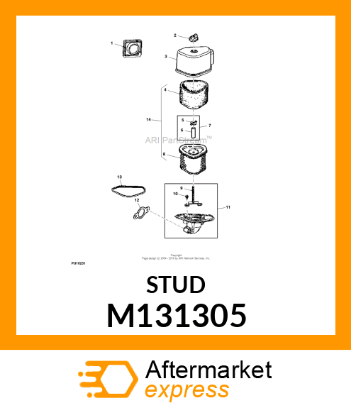 STUD, M6 X 1.0 X 79 M131305