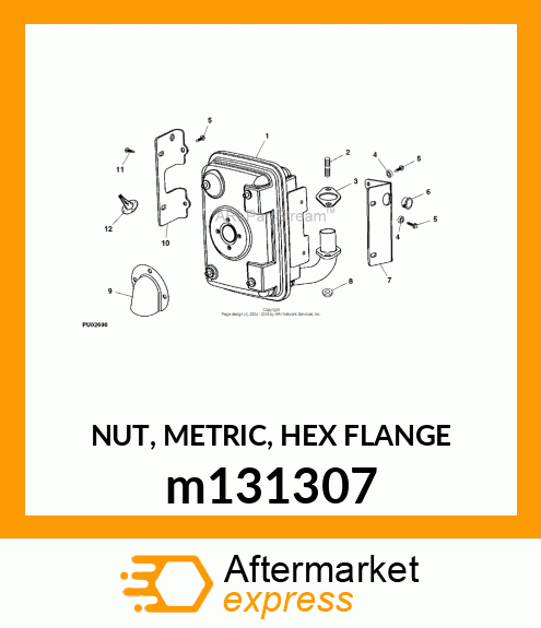 NUT, METRIC, HEX FLANGE m131307