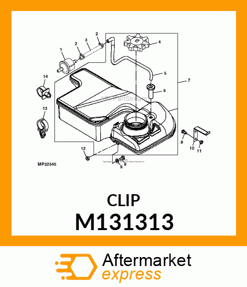 RETAINER, QUICK CLIP M131313