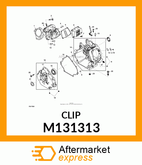 RETAINER, QUICK CLIP M131313