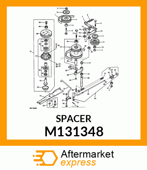 SPACER, JACKSHEAVE 48 amp; 54 SABRE M131348