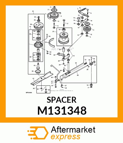 SPACER, JACKSHEAVE 48 amp; 54 SABRE M131348