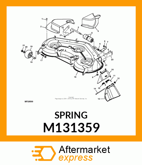 Spring - SPRING, SPRING, DISCHARGE CHUTE M131359