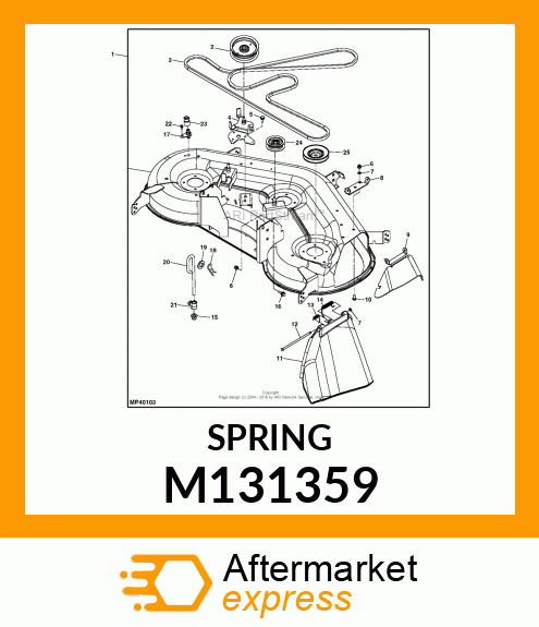 Spring - SPRING, SPRING, DISCHARGE CHUTE M131359