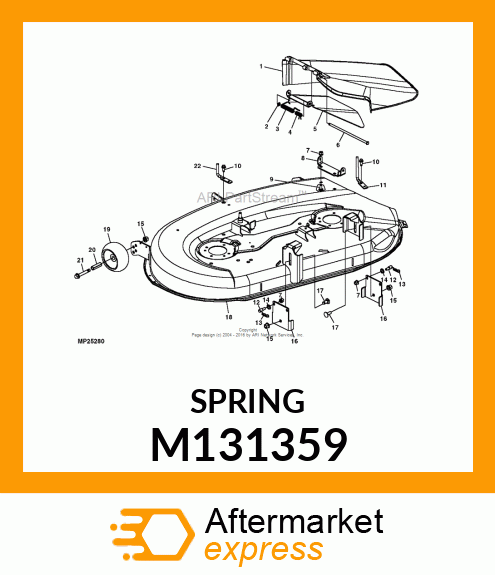 Spring - SPRING, SPRING, DISCHARGE CHUTE M131359