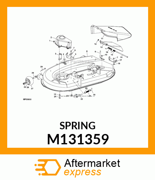 Spring - SPRING, SPRING, DISCHARGE CHUTE M131359