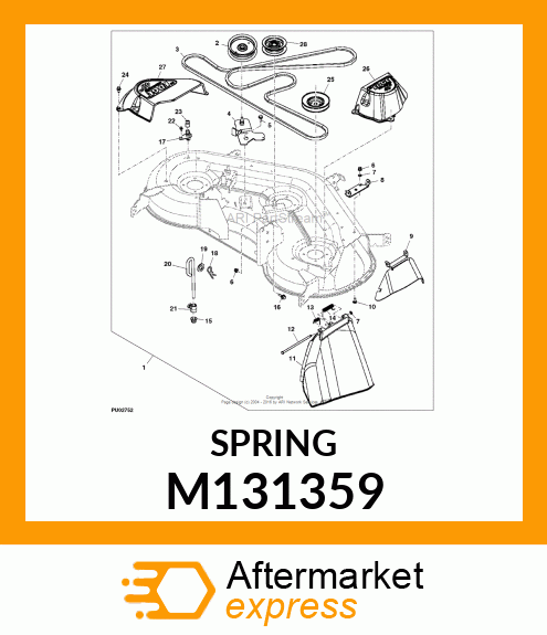 Spring - SPRING, SPRING, DISCHARGE CHUTE M131359