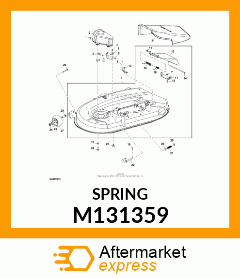 Spring - SPRING, SPRING, DISCHARGE CHUTE M131359