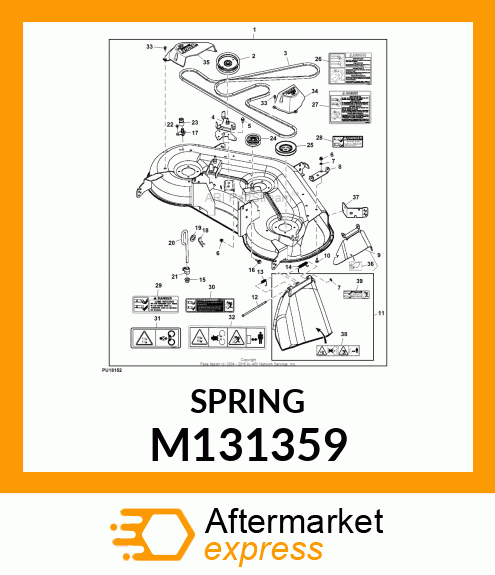 Spring - SPRING, SPRING, DISCHARGE CHUTE M131359