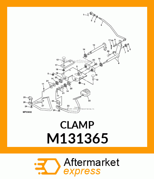 CLAMP, PEDAL BRACKET M131365