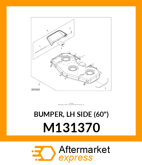 BUMPER, LH SIDE (60") M131370