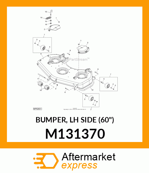 BUMPER, LH SIDE (60") M131370