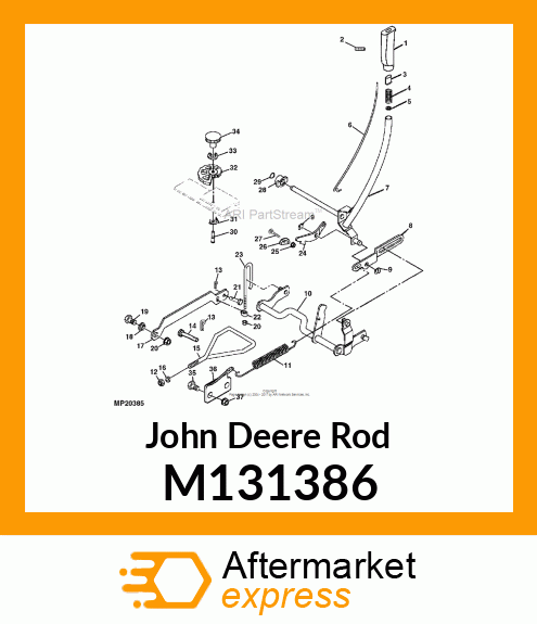 ROD, LATCH LIFT M131386