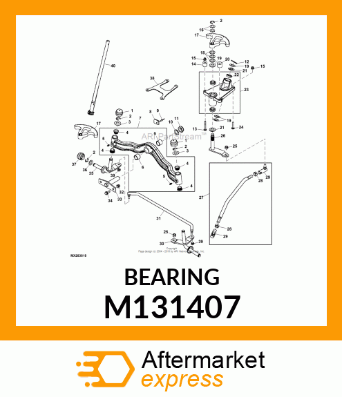 BEARING, BEARING,FLANGED SERRATED M131407