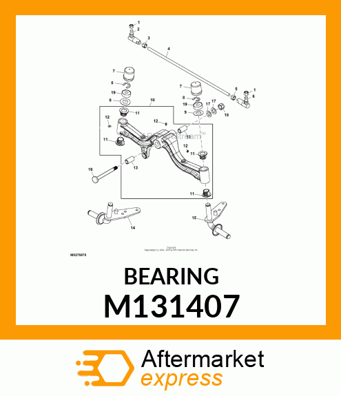 BEARING, BEARING,FLANGED SERRATED M131407