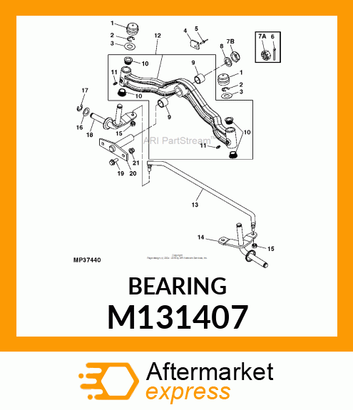 BEARING, BEARING,FLANGED SERRATED M131407