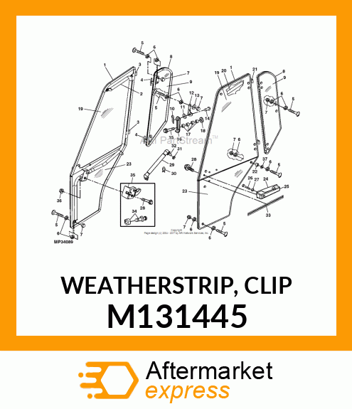 WEATHERSTRIP, CLIP M131445