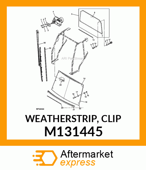 WEATHERSTRIP, CLIP M131445