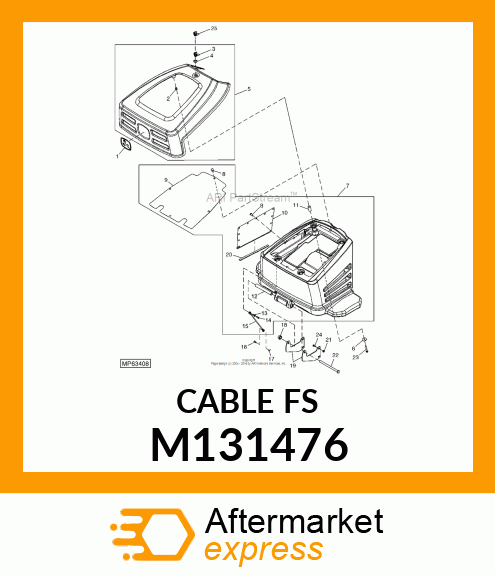 CABLE, TAIL GATE SUPPORT M131476