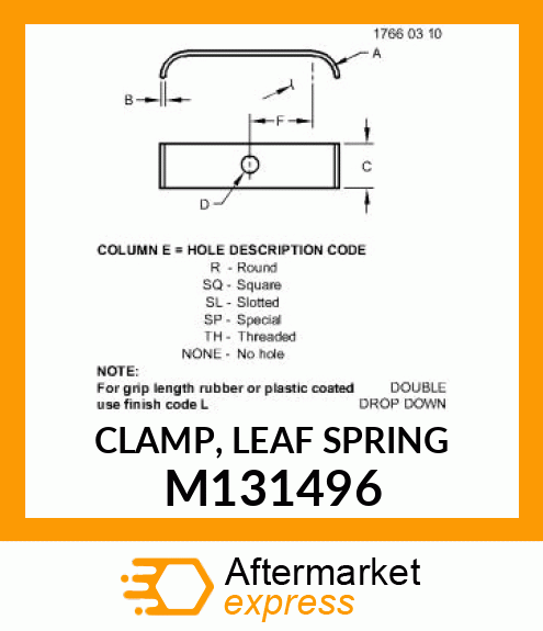 CLAMP, LEAF SPRING M131496