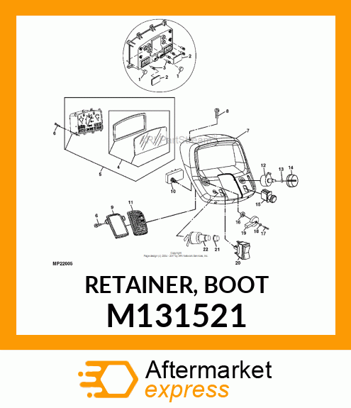 RETAINER, BOOT M131521