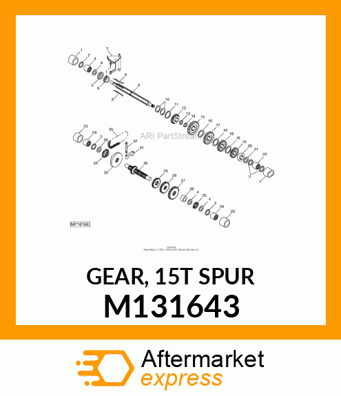 GEAR, 15T SPUR M131643