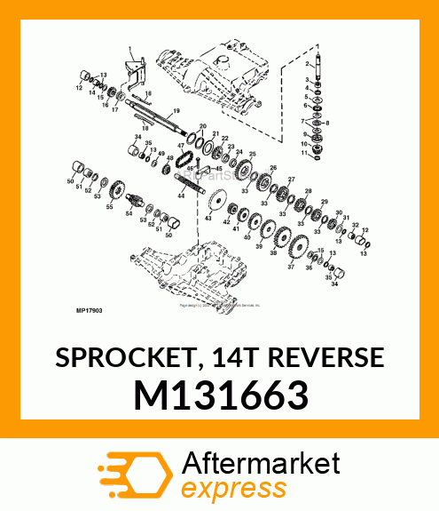 SPROCKET, 14T REVERSE M131663