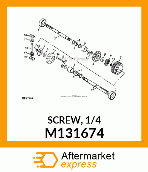 SCREW, 1/4 M131674