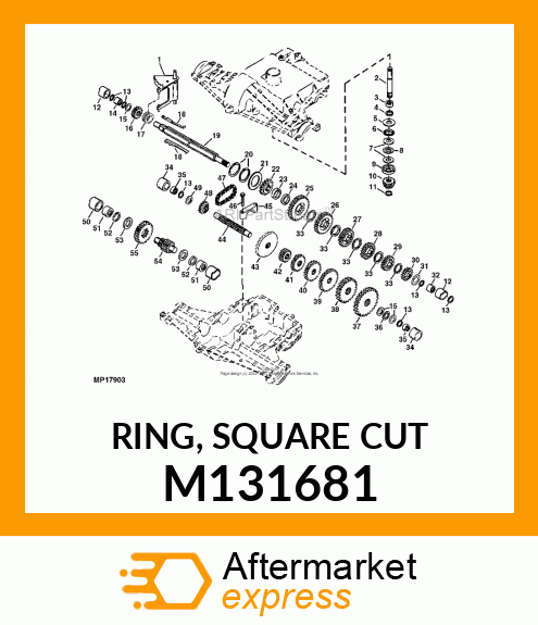 RING, SQUARE CUT M131681