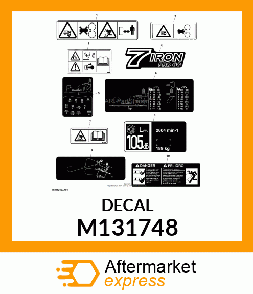 LABEL, LABEL, DANGER M131748