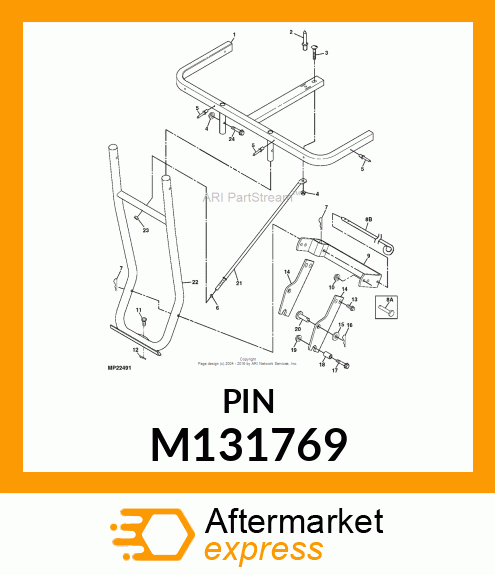 PIN, 19MM CLEVIS M131769