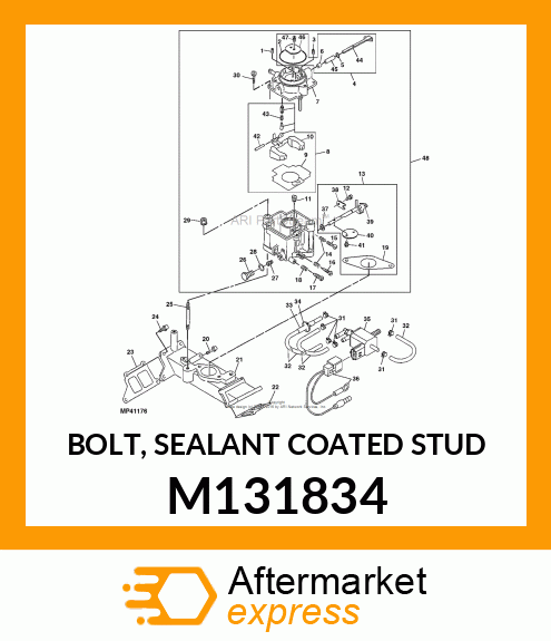 BOLT, SEALANT COATED STUD M131834