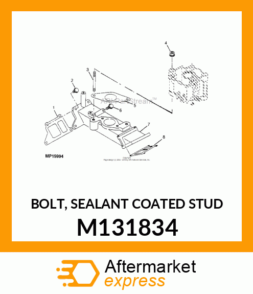 BOLT, SEALANT COATED STUD M131834