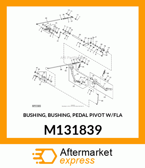 BUSHING, BUSHING, PEDAL PIVOT W/FLA M131839