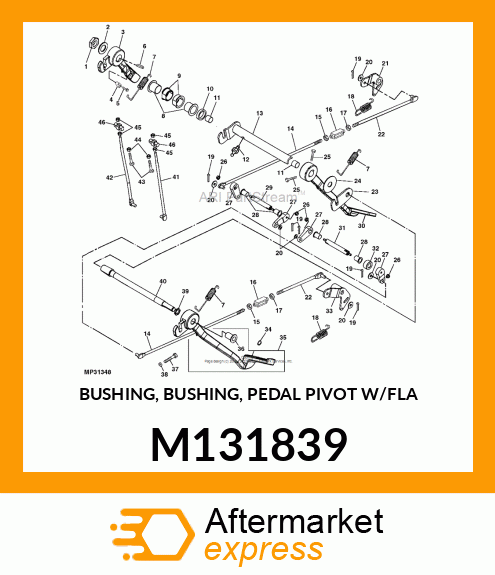 BUSHING, BUSHING, PEDAL PIVOT W/FLA M131839