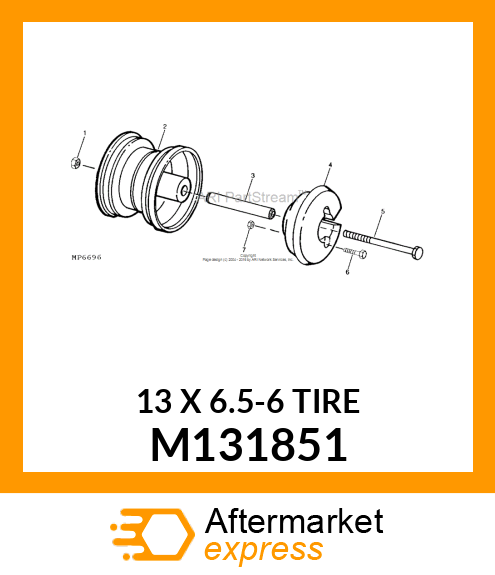 TIRE, 13X6.50 M131851