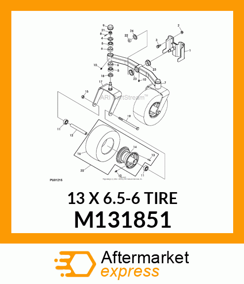 TIRE, 13X6.50 M131851